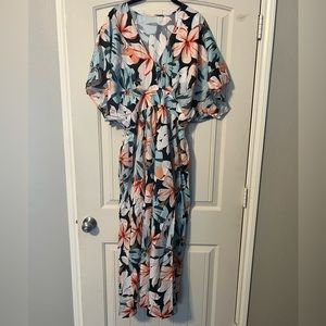 Tropical Floral Maxi Dress